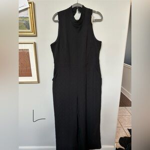 NWT Anthropologie black jumpsuit size large